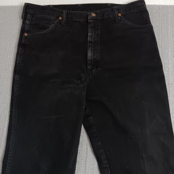Wrangler Vintage Jeans Mens 36X37 Black Classic Cowboy Cut Western Cowboy Tall - Picture 7 of 15